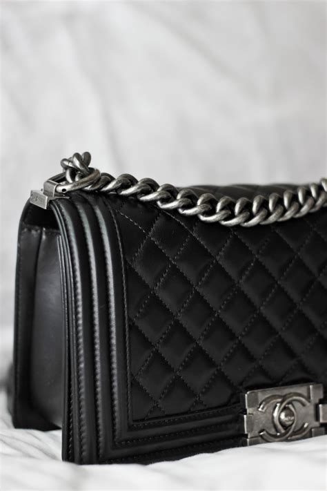 chanel le.boy|Chanel black boyfriend bag.